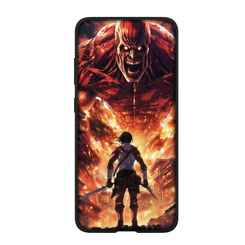 

для Samsung Galaxy S25 S24 iPhone 17 16 15 Xiaomi Redmi Note 14 13 12 11 Plus Pro Max XR A37 Чехол Комиксы Атака Титанов Эрен Йегер Леви OPPO Huawei for Samsung Galaxy A24 4G аэро