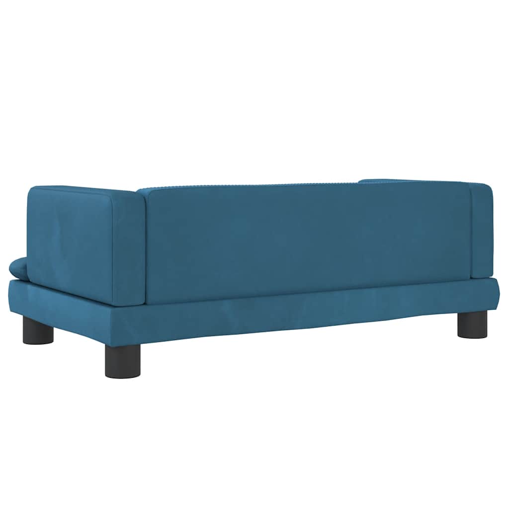 Dog Bed Blue 80x45x30 cm Velvet