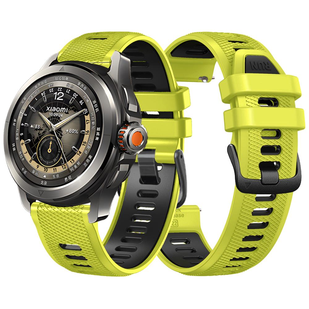 Zweifarbige Silikonarmbänder für Xiaomi Watch S4 Sportarmband Armband für Mi Watch 2 Pro / S3 S2 46MM S1 Active Armband Uhrenarmband