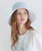 NONLOCAL Reversible Wired Linen Bucket Hat - Light Blue