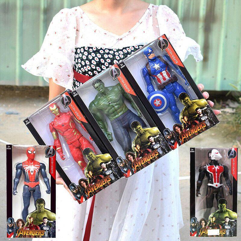 Bunte Superhelden-Actionfiguren mit Spiderman Hulk Iron Man Captain America Perfekt für Kindergeschenke und Sammlerstücke