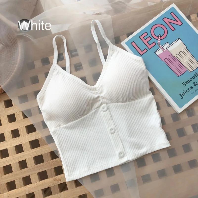 Summer Women Knitted Tank Top Sleeveless Strap Vest Sexy Female Knitting Solid Crop Top