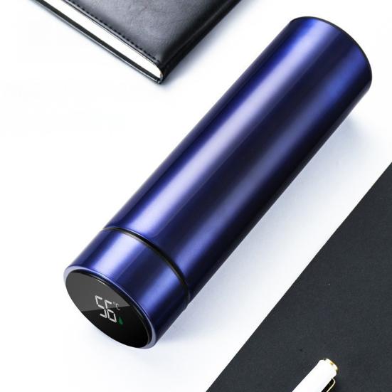 Yousheng Smart Thermal Mug with Temperature Display 500ML Stainless Steel Vacuum Insulated Bottle Tea Bag Filter Portable Travel Cup for Hot Cold