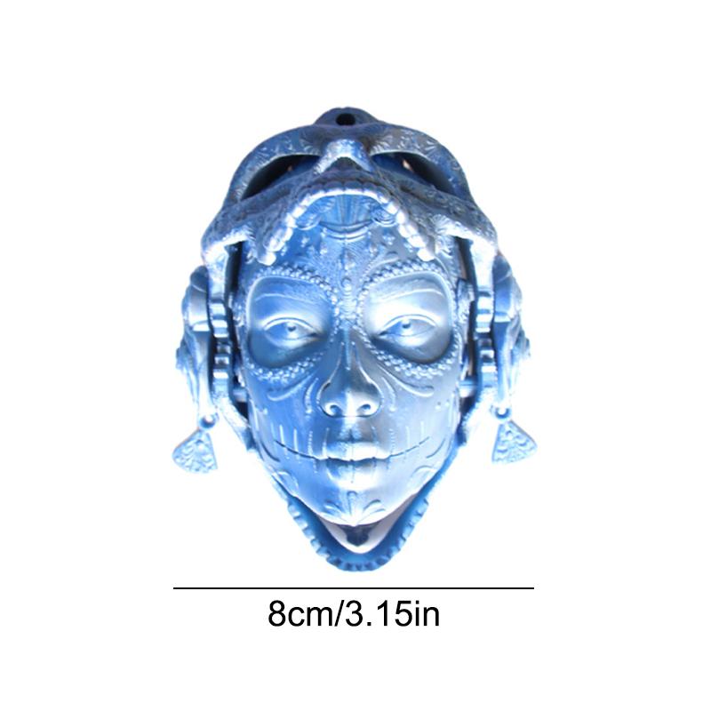 3D Printed Skull Head Mechanical Mask Model Statue, Wall-Mounted Gothic Skull Mask Decoration, Prank Model, Stress Relief Toy