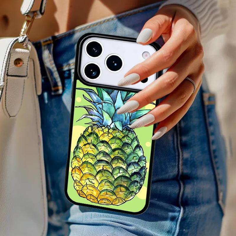 Tropical Pineapple Phone Case For iPhone 17 Air 14 15 13 12 Max Cover For Apple 16e 11 Pro Max Plus Coque