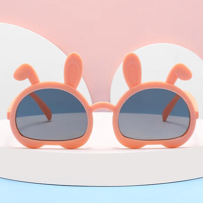 Fashion Children's Rabbit Ear Decorative Sunglasses Cute Girl Baby Protective Sun Glasses Cute Rabbit Kids Eyewear UV400 Goggles