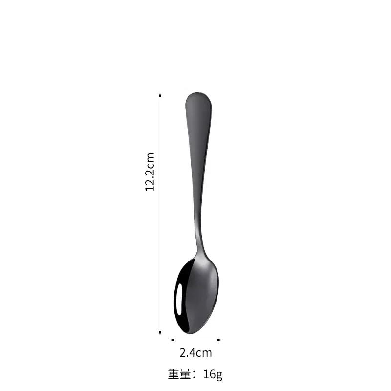 Small Gold Korean Spoon Mini Stainless Steel Soup Spoon Multi-purpose Tableware for Dessert Seasoning Coffee Cake Children Gift4