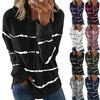 YSY Felpe con Cappuccio a Strisce Larghe da Donna con Maniche Lunghe Felpa Pullover per Primavera Autunno
