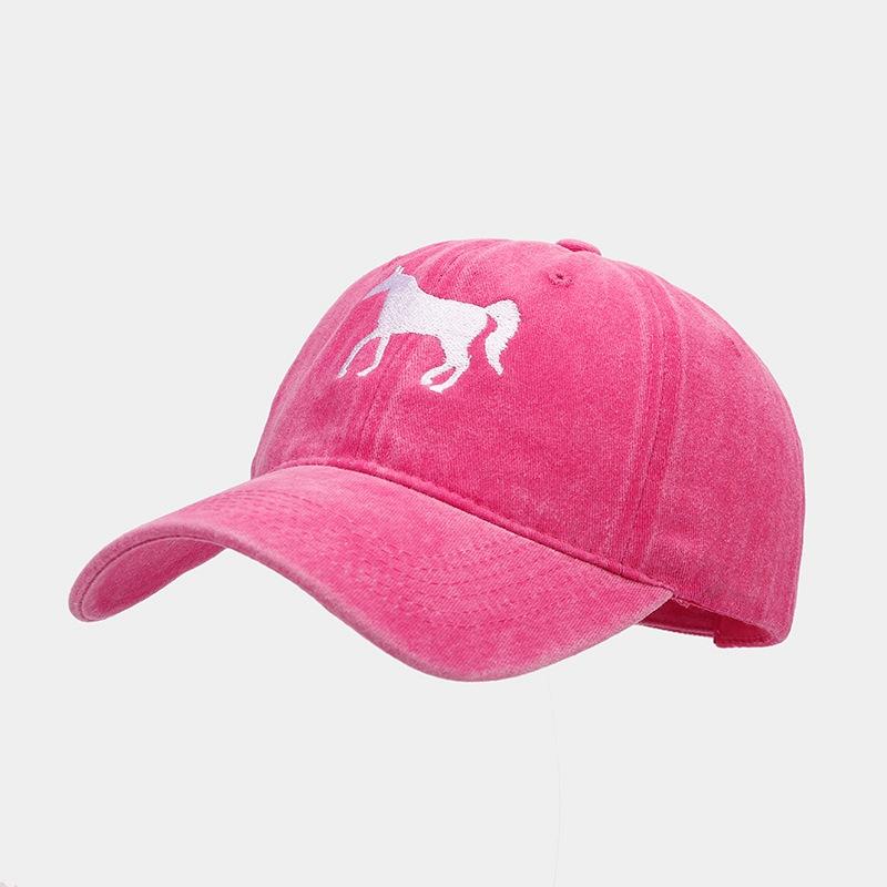 New Luxury Horse Embroidery PVC Adjustable Sun Hat for Unisex Casual Outdoor Fashion