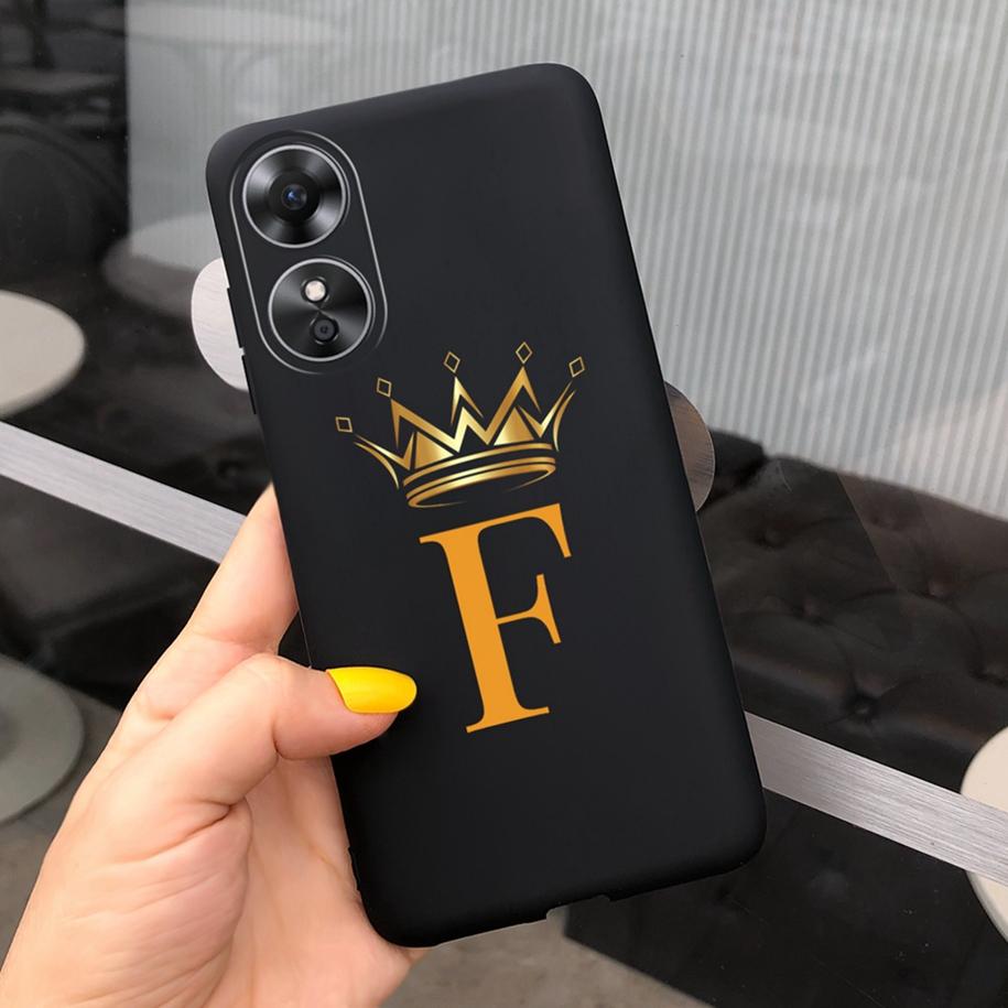 For Oppo A17 Case CPH2477 Luxury Letters Cover Soft Silicone Phone Case For Oppo A17K A 17 OppoA17 Back Cover 6.56'' Fundas Capa