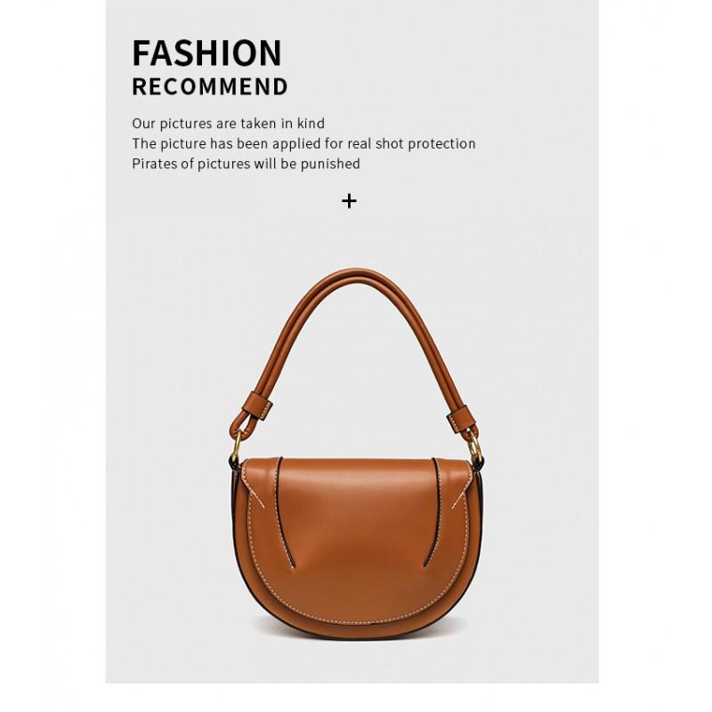 Z Familie Grenzüberschreitende Damenhandtasche 2025 Neues Produkt Sattelstich Handtasche Modisch Ein Schulter Crossbody Klappe Halbmond