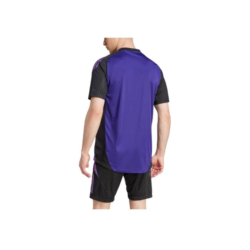 Adidas Fitted Round Neck Short Sleeve Soccer Jersey Men Tops Purple IP8245