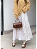 Corduroy Girly Style Long Slimming Cake Skirt - Autumn/Winter Collection