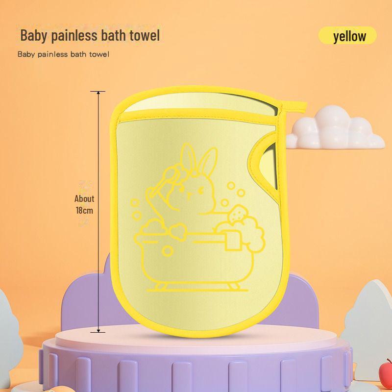 Kids' Gentle Skin-Friendly Bath Towel - Painless Exfoliating Sponge for Safe Baby Bathing