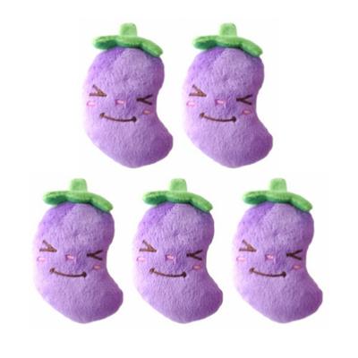 Dog Dog Dog Toy Puppy Squeak Puppy Attachment Doll Eggplant Doll, Eggplant, 5 Pieces