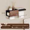 Wutuo Walnut Aluminum Alloy Bathroom Towel Rack & Paper Holder