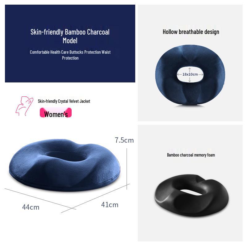 Comfortable Anti-Slip Seat Cushion for Office & Wheelchair - Relieves Pressure & Supports Posture