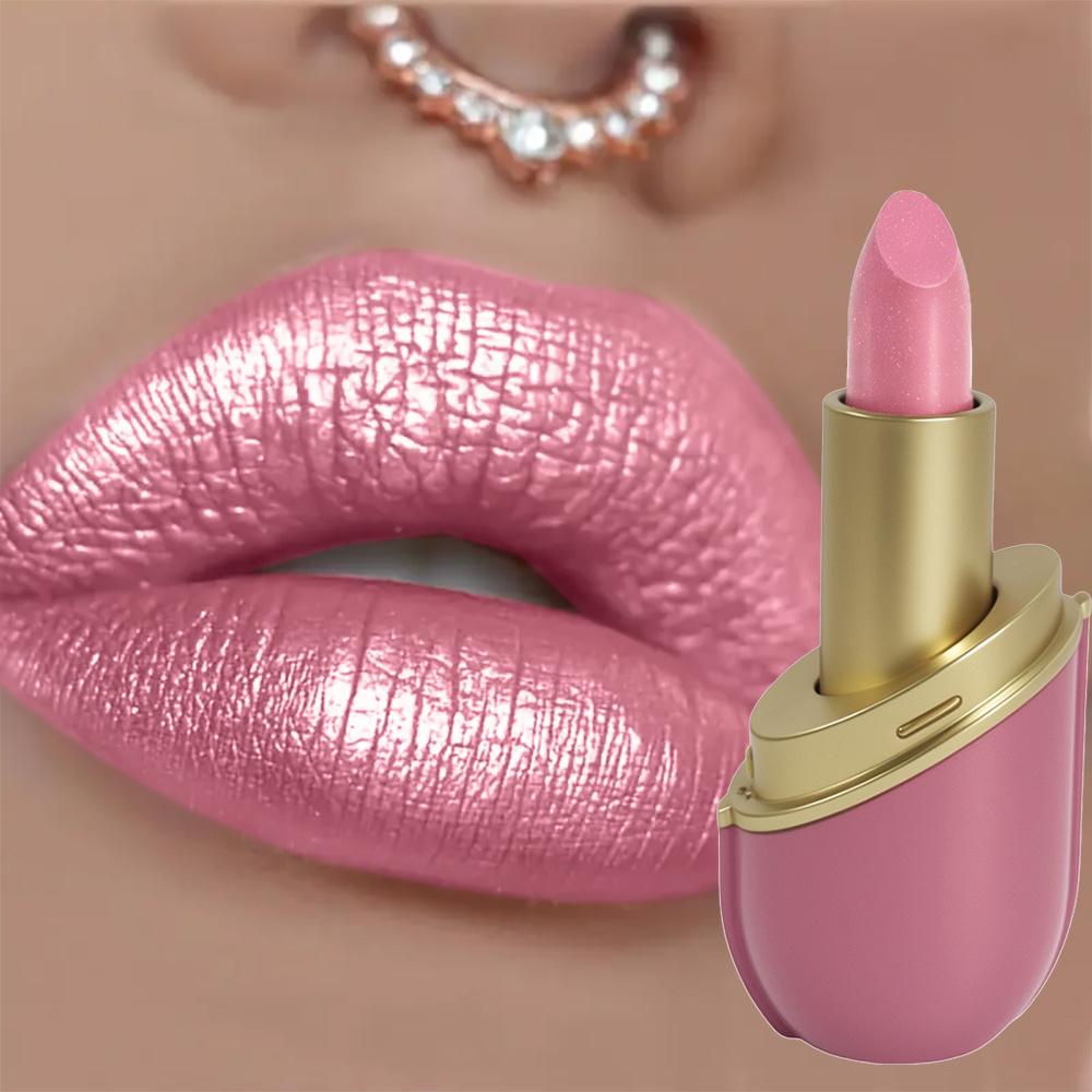 GKGU Capsule Rossetto Colorato Idratante Non Sbiadisce Non Appiccicoso Lucido con Perlescenze Lunga Durata Idratazione