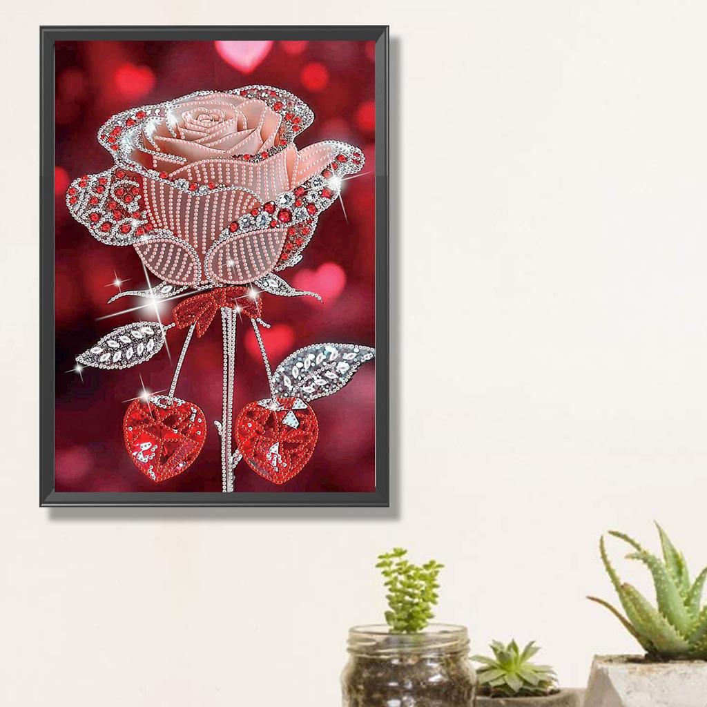 Dreamy Flower Partial DIY 5D Special Shaped Drill Diamond Painting Gem Art for Adults/Beginners Gift Idea Home Decor 30x40cm