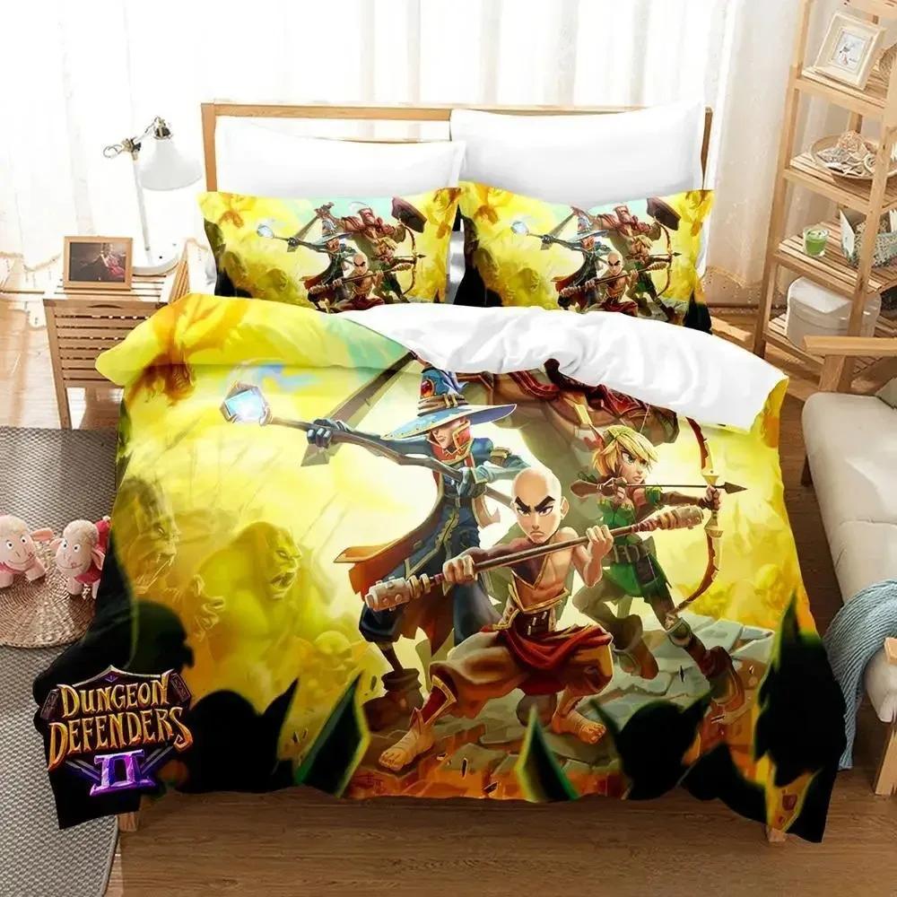

Игровой постельный комплект Dungeon Defenders Мультяшный Аниме трехпредметный набор Взрослый Детский Спальня Пододеяльник Комплекты 3D Принт аниме домашний текстиль 70x133cm