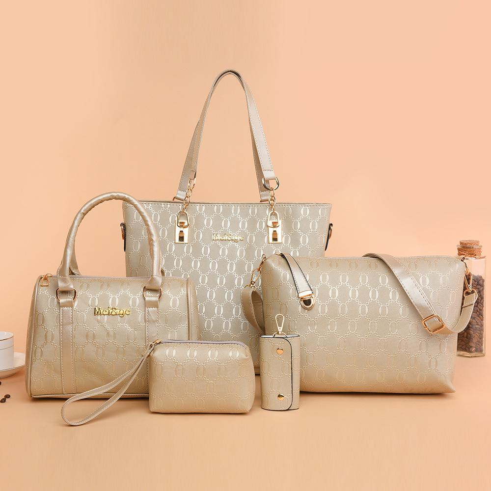 

Новая женская сумка через плечо, высококлассный набор сумки на одно плечо и подмышку, сумка через плечо, женская универсальная сумочка, женская сумка для офисных работников шампанского