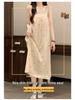 2026 Women's Cloud Cotton Spaghetti Strap Nightgown with Chest Pads, Sweet Long Dress for Home or Outdoors
