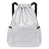 Water-Resistant Foldable Large Capacity Drawstring Sports Backpack with Logo Print for Fitness and Basketball