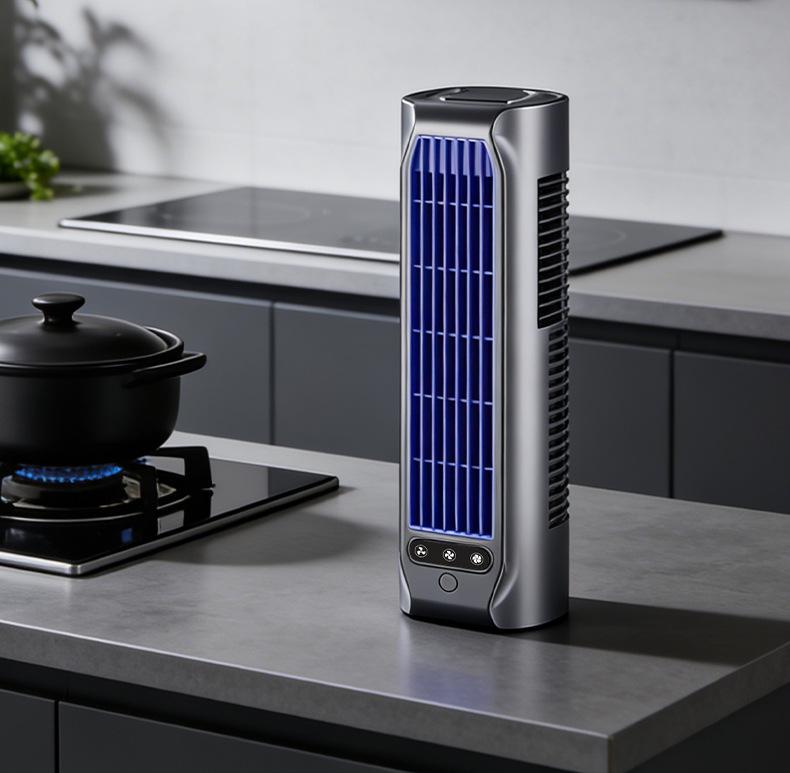 Wall-Mounted Fan for Kitchen, Bathroom, and Bedroom - No-Drill Installation