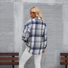 Women's European & American Plaid Woolen Shirt - Autumn/Winter Lapel Button-Up Casual Style