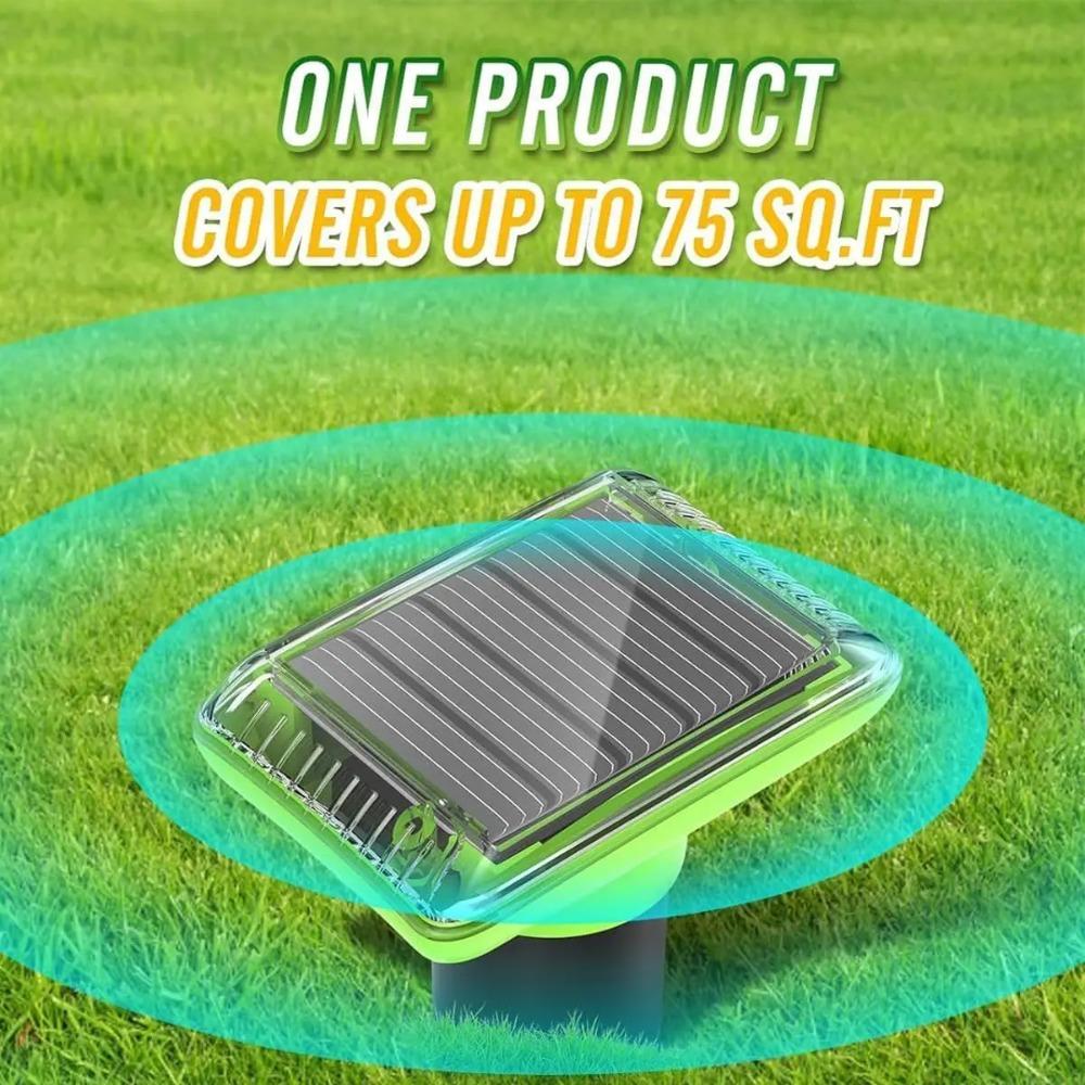 Solar Powered Outdoor IP66 Waterproof Rodent And Snake Repeller for Garden Vegetable Patch Lawn Courtyard