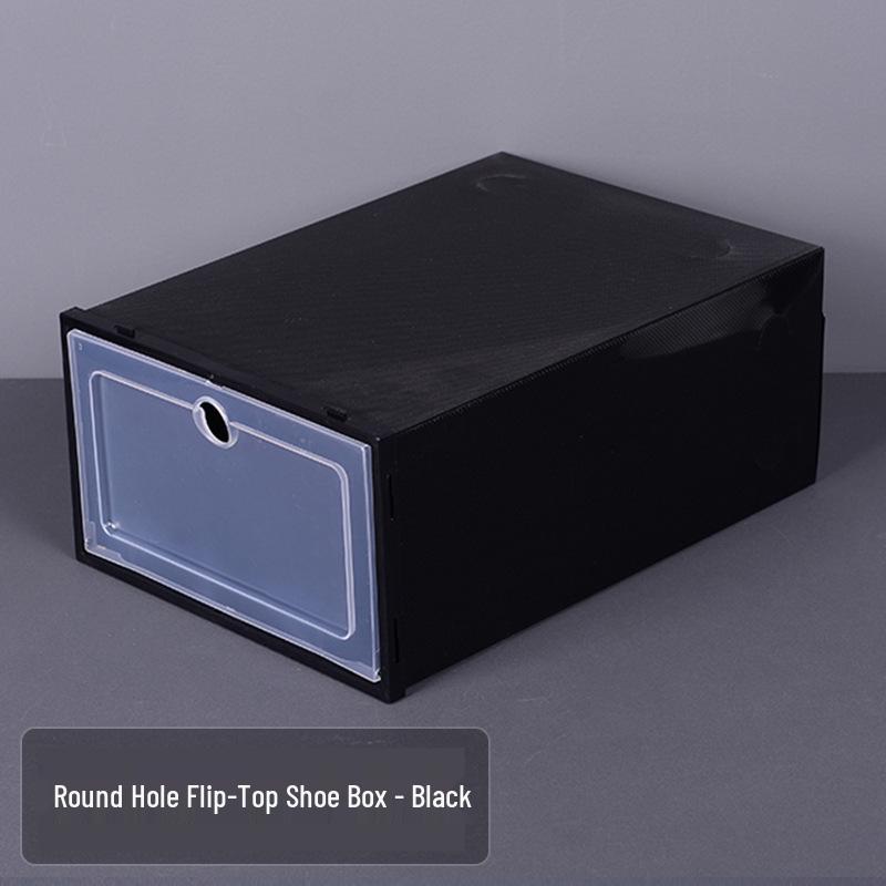 Multi-Color Flip-Top Shoe Storage Box - Dustproof & Moisture-Proof, Stackable PP Plastic Shoe Rack