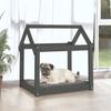 Vidaxl Legowisko Dla Psa, Szare, 71X55X70 Cm, Lite Drewno Sosnowe