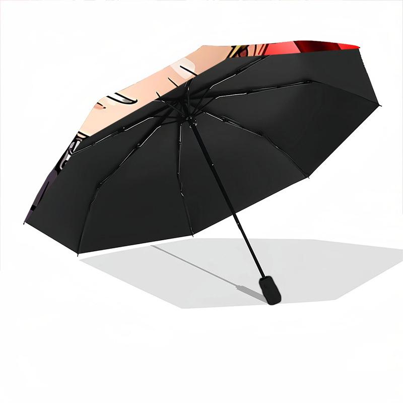 1pc Naruto Sage Mode Automatic Open/Close Umbrella Compact Travel Umbrella, 8 Rib Heavy Duty, Perfect for Women & Men a0923167