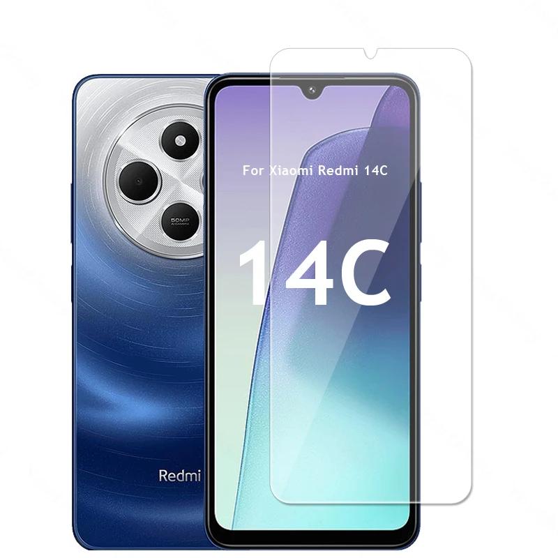 3PCS Redmi 14C 14R Anti-Knock HD Clear Transparent Tempered Glass Screen Protector for Redmi 14 14C 4G Glass Protective Film Case