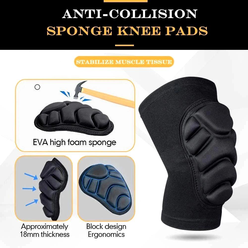 1Pair Kidsyouth Thick Sponge Knee Pads Elbow Sleeves Guard Collision Avoidance Sport Protective Kneepad Skate Soccer Basketball