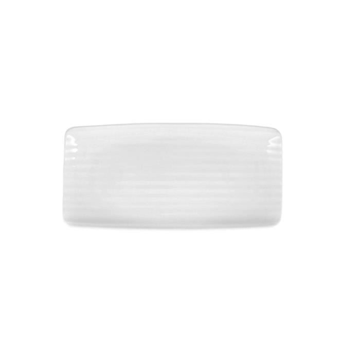 Plateau apéritif - Ariane - Céramique - Blanc - 30 x 15 cm - 6 Unités