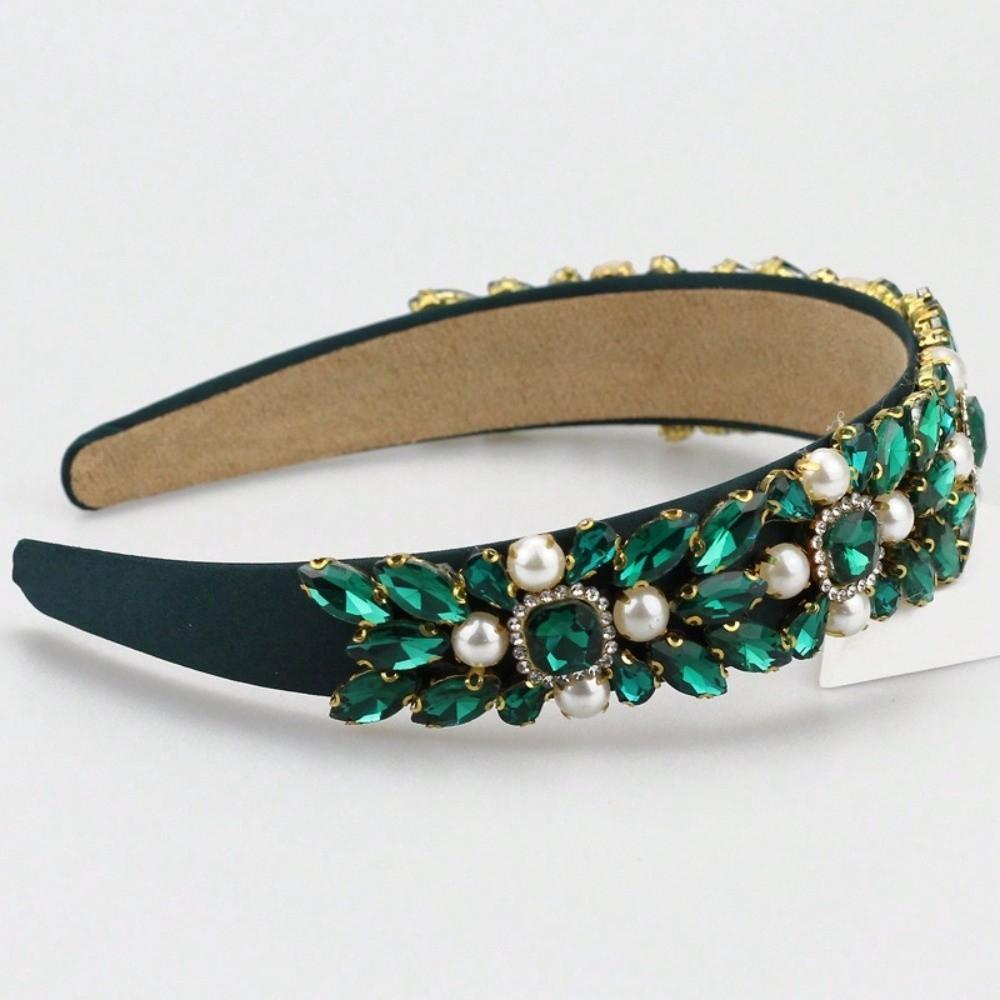 Hair Clip Rhinestone Headband Shiny Color Drill Vintage Crown Headband Wedding