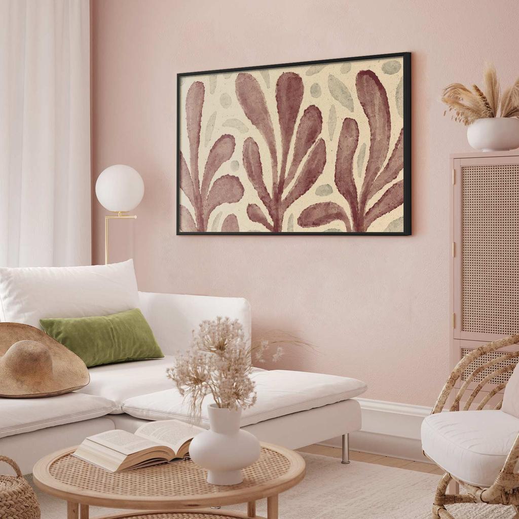 Plakat - Liście I Plamy - Duże Rozedrgane Kształty Inspirowane Matisse