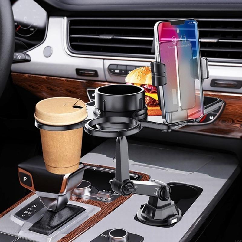 Y4QF Suport de Telefon pentru Portpahar Auto cu Bază Extensibilă Design 2 în 1 Pentru Smartphone-uri și Majoritatea Sticlelor Gât Rotativ la 360 de Grade
