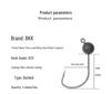 BKK Micro Lead Head Resin Tungsten Inchwacky Lure Hook for Soft Worm Bait - Black Pit Perch.