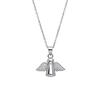 S925 Sterling Silver Angel Necklace with Zirconia - Elegant Women's Clavicle Chain