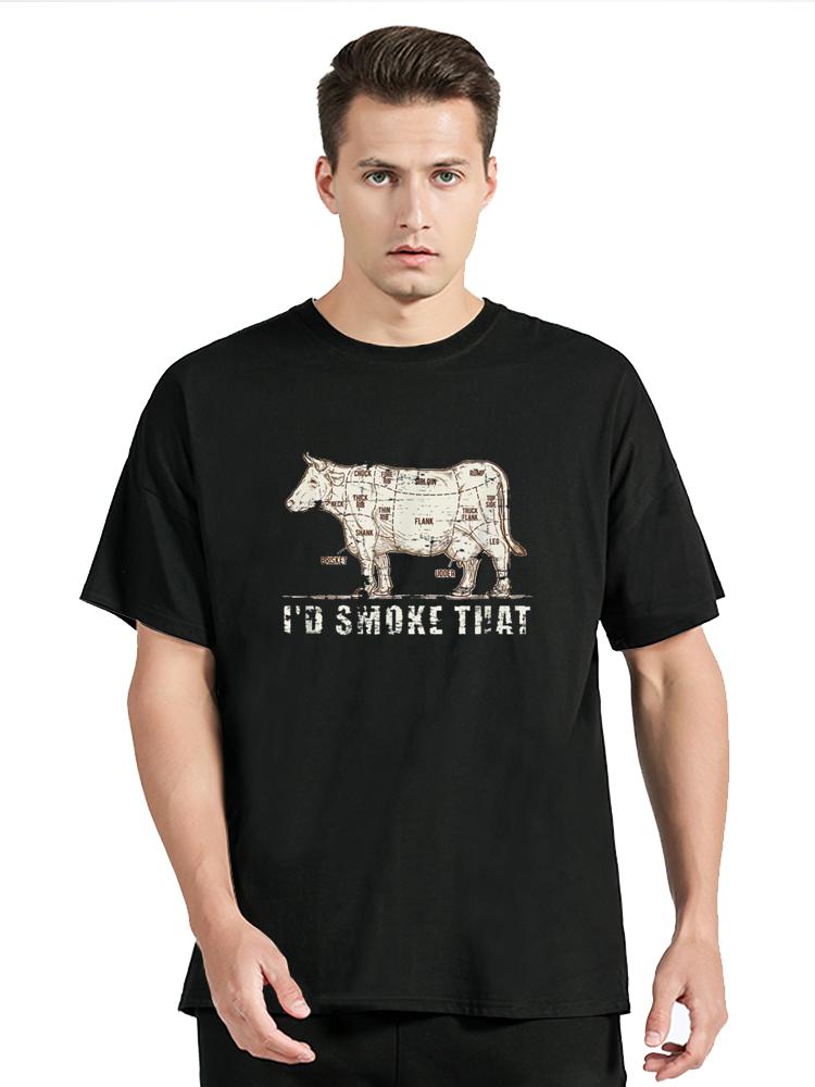 Grilling Smoked Meat Chef Graphic Tops BBQ Barbecue T-Shirt Cotton Tees For Men Casual Top T-Shirts Fitness T Shirt Unisex Tops