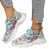 Casual Flower Sports Single Shoes Women's New Fashion Flat Bottom Single Head Lace-up Casual