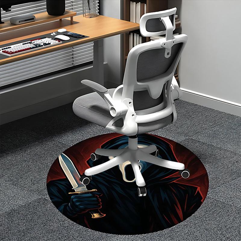

Scream Mask,Ghostface Knife Chair mat Round Rug Office carpet, Non slip, Suitable for Living Rooms, Bedrooms,Decor1205614a 80cm by 80cm