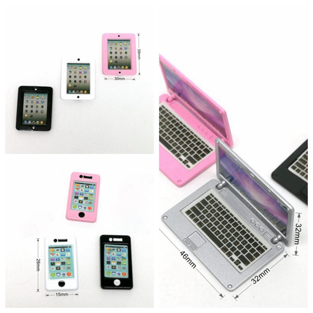 Doll House DIY Accessories Zinc Zinc Alloy Figurines Dollhouse Miniature Decoration Crafts Simulation Laptop