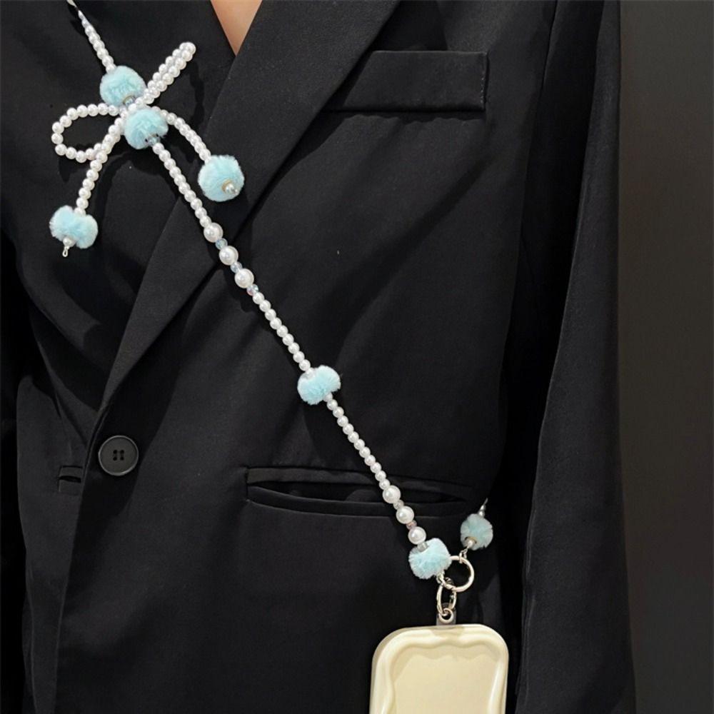 Hairy Balls Crossbody Phone Strap DIY Phone Neck Straps Mobile Phone Lanyard  Hanging Ornaments