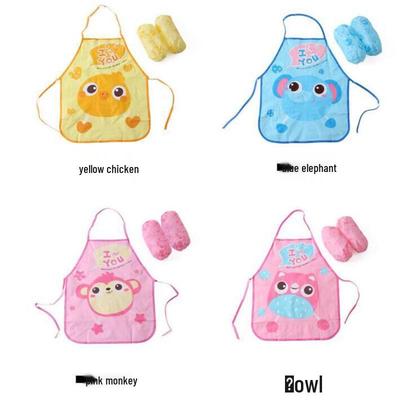 Children's Cartoon PEVA Smock Apron - Waterproof & Oil-Proof for Painting