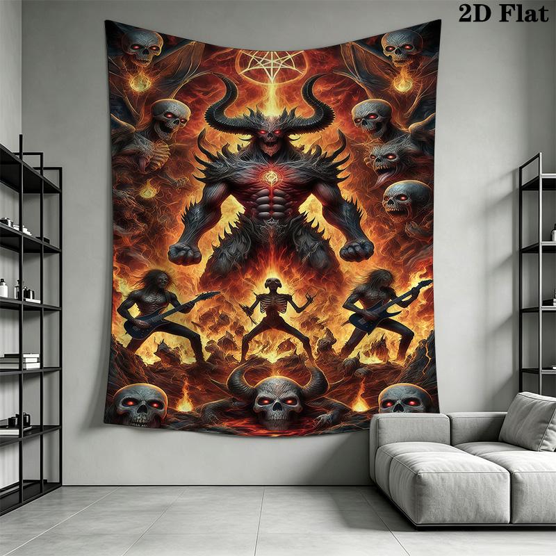 Dark Fantasy Skull Tapestry Tapestry Background Cloth Wallmounted Homestay Soft Decoration Tapestry Work Of Art Background Cloth
