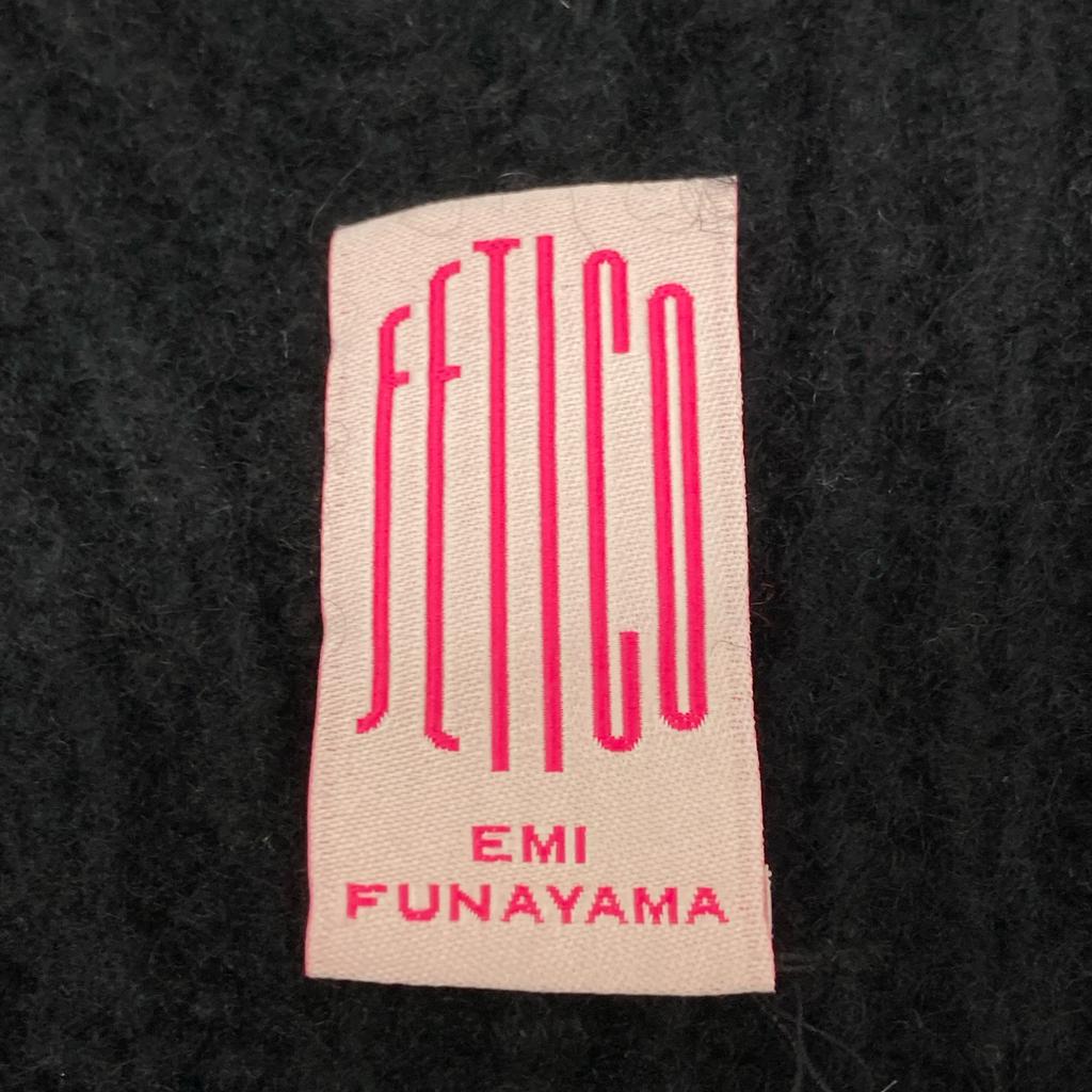 FETICO [23AW] FTC234-0704 WOOL CASHMERE KNIT CARDIGAN Wool cashmere knit tops 1 blackUsed