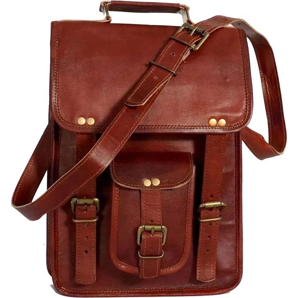 Men's Vintage New Leather Satchel Messenger Shoulder Cross Body Bag